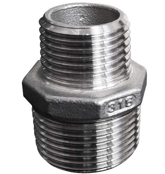 NIPLE DE 1/4X1/4 BSP INOX 316