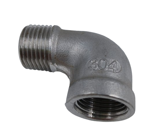COTOVELO ROSCA BSP MACHO X FEMEA 1/2 INOX 304