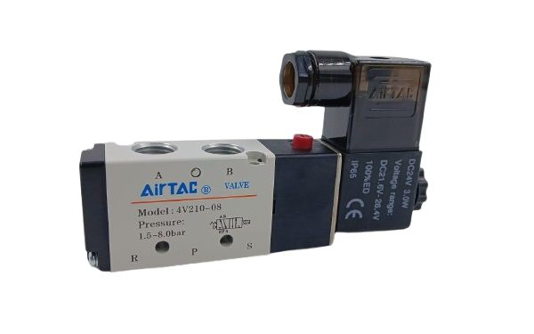 VALVULA SIMPLES SOLENOIDE 5/2 VIAS R.1/4 24V