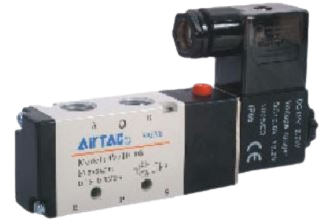 VALVULA SIMPLES SOLENOIDE 5/2 VIAS ROSCA 1/8 220V