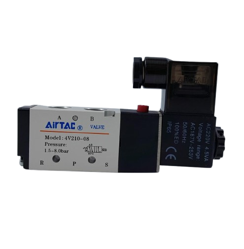 VALVULA SIMPLES SOLENOIDE 5/2 VIAS ROSCA 1/4 220V