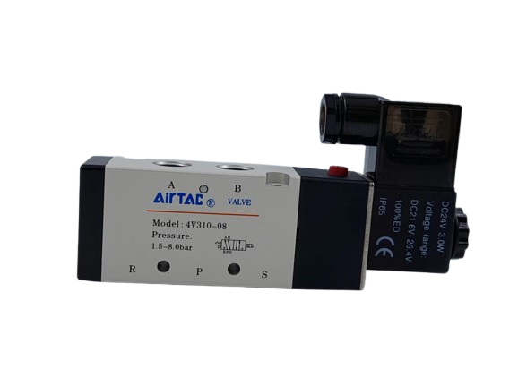 VALVULA SIMPLES SOLENOIDE 5/2 VIAS R.1/4 24V