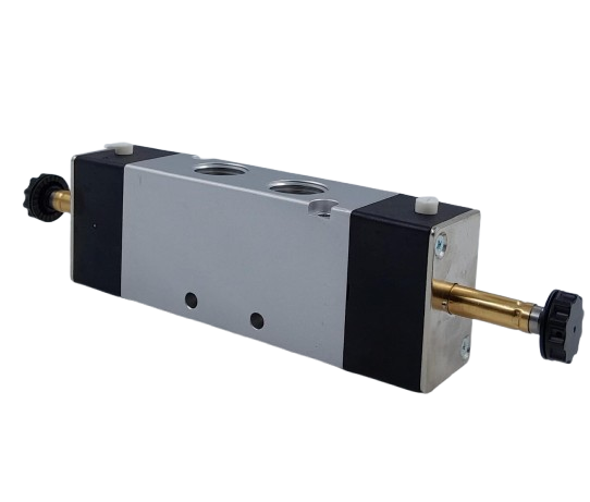 VALVULA DUPLO SOLENOIDE 5/2 VIAS R.1/2 SEM BOBINA